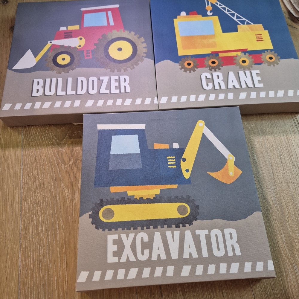 Construction Vehicle Canvas